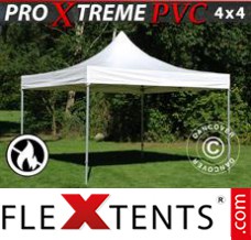 Tonnelle pliante FleXtents Xtreme Heavy Duty 4x4m, Blanc