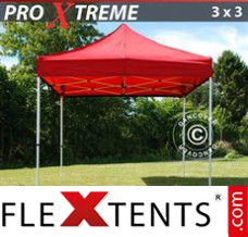 Tonnelle pliante FleXtents Xtreme 3x3m Rouge