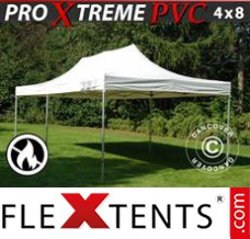 Tonnelle pliante FleXtents Xtreme Heavy Duty 4x8m, Blanc