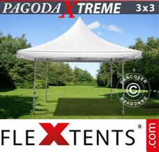 Tonnelle pliante FleXtents Pagoda Xtreme 3x3m / (4x4m) Blanc