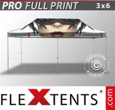 Tonnelle pliante FleXtents PRO avec impression numérique, 3x6m