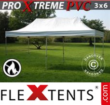 Tonnelle pliante FleXtents Xtreme Heavy Duty 3x6m, Blanc